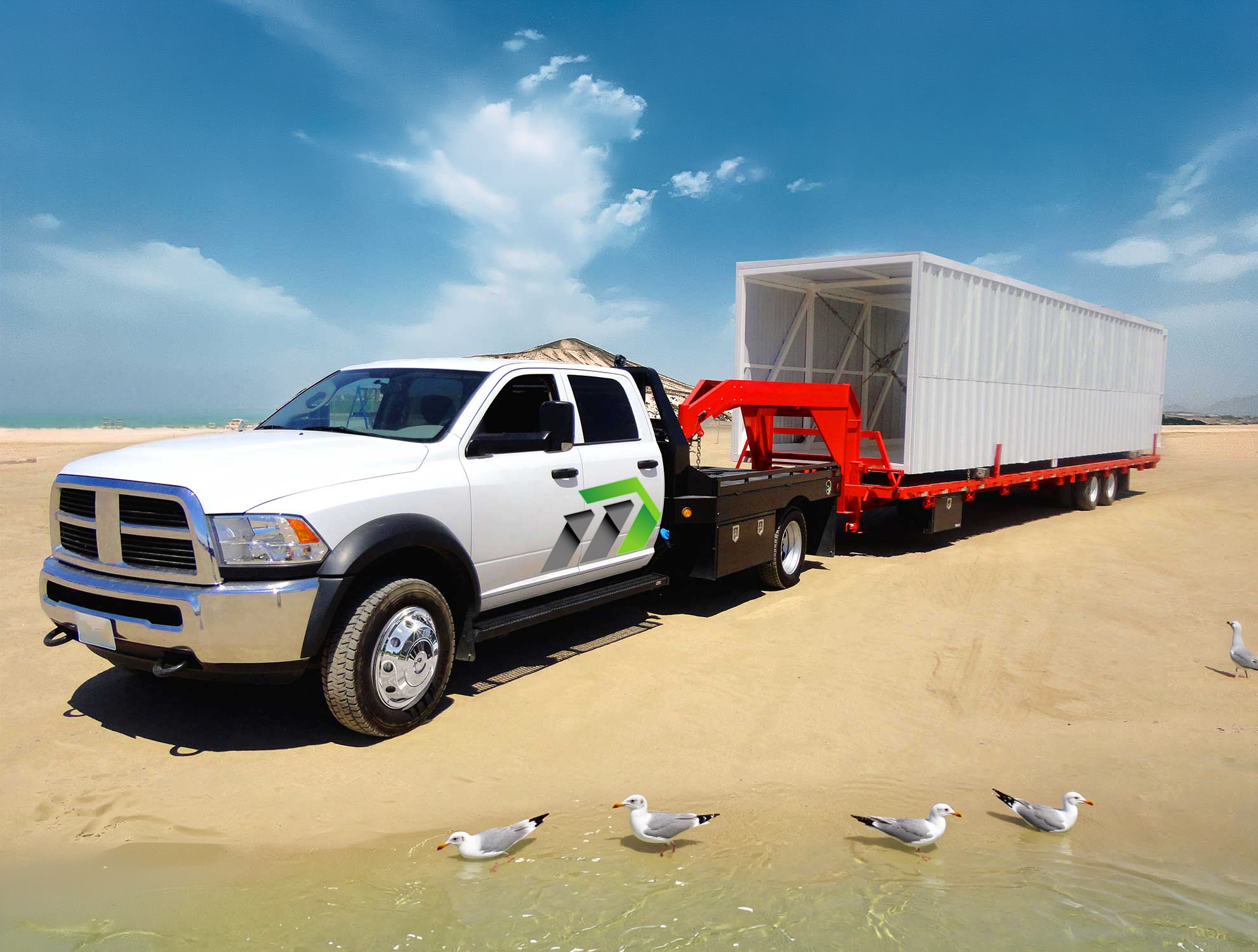 Fast Town Hot Shot Transportation Services Container haul Trailer Fast Town Hot Shot Transportation Services Container haul Trailer
